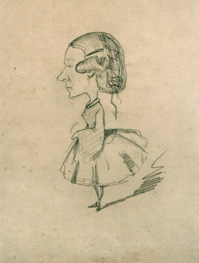 Young girl in profile with a sharp nose by Claude Monet